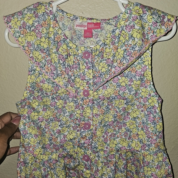 Penelope Mack Pink and Yellow Ruffled Tiered Sundress - Picture 8 of 9